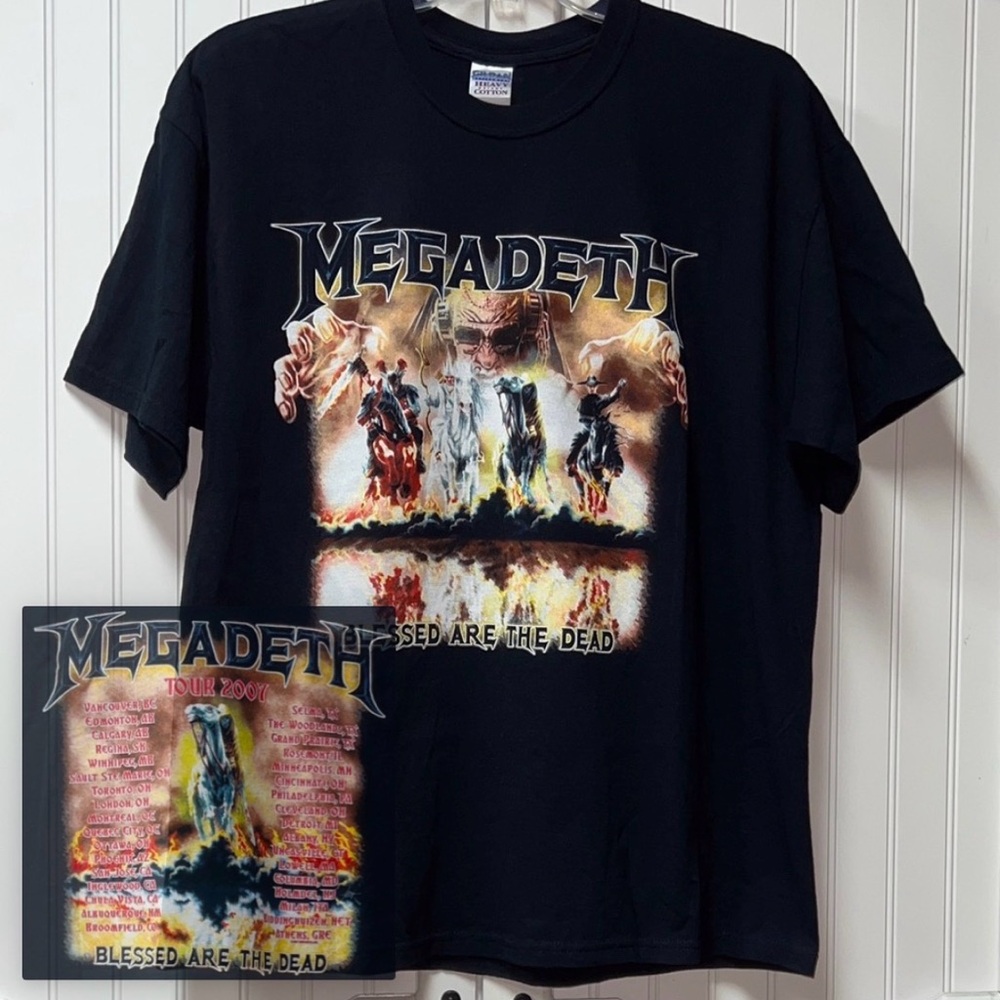 MegaDeth 2007 Concert Tour Shirt XL Vintage Heavy Metal 4 Horseman